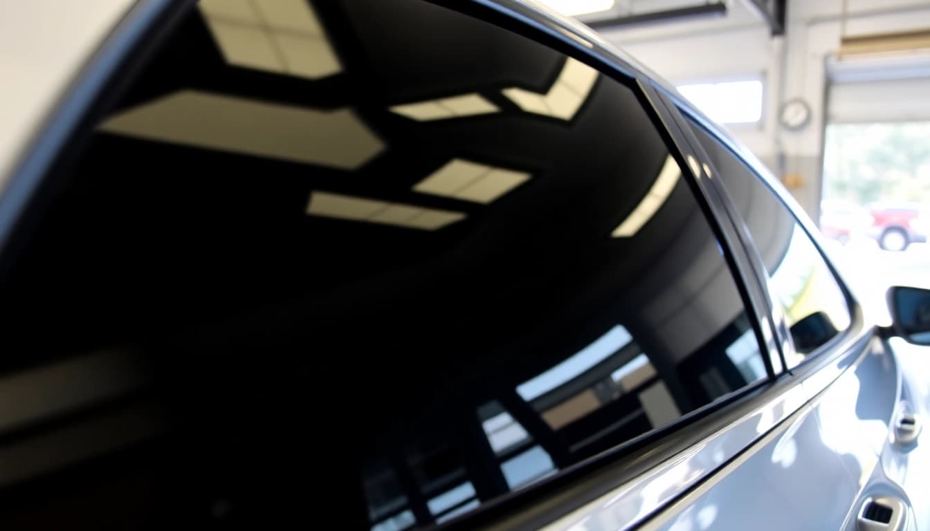Enhance your vehicle's appearance with ceramic window tint, showcasing a professional installation.