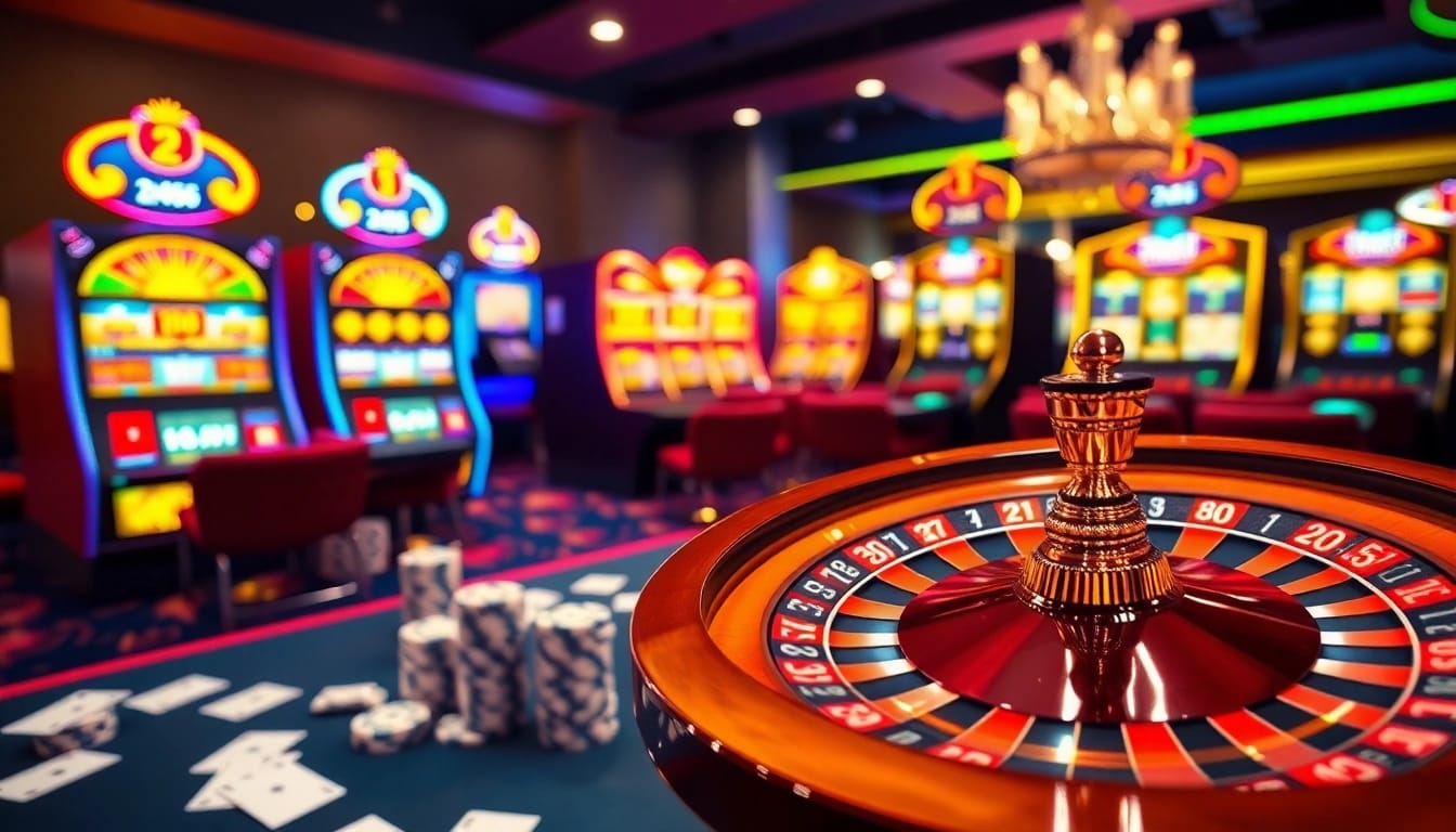 Experience the thrill of gambling at link rr88 with vibrant games, roulette wheels, and excitement.