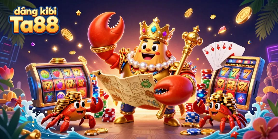 Engage in đăng ký Ta88 for big wins with the golden crab emperor in this vibrant casino scene.