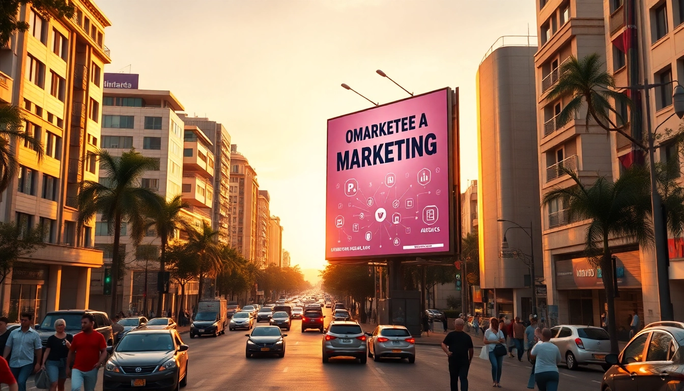 Cartel estratégico en Guadalajara que muestra marketing digital en guadalajara, atrayendo la atención con un diseño vibrante.