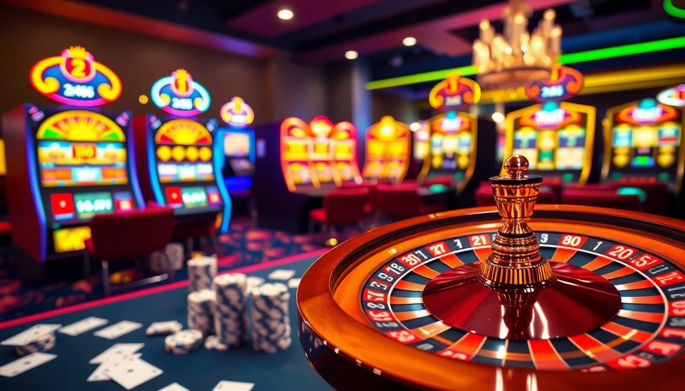 Experience the thrill of gambling at link rr88 with vibrant games, roulette wheels, and excitement.