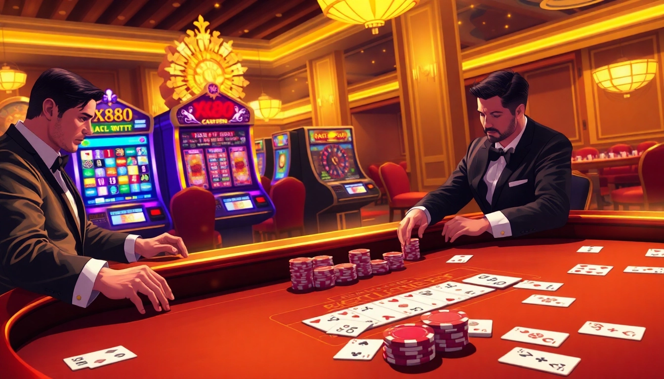 Experience the thrill of Baccarat at XX88 with players engaged in strategic gameplay.