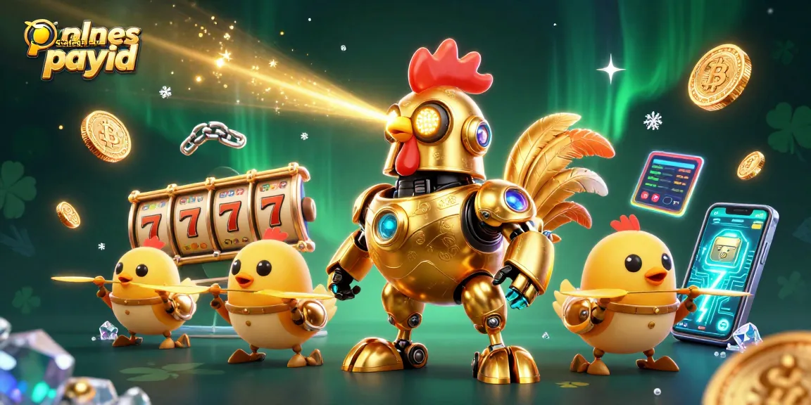 Experience fast deposits with online pokies Australia PayID in a vibrant casino-themed 3D illustration.