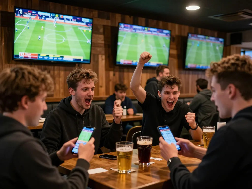Experience live sports betting with excitement as viewers watch matches and engage in fun activities, including ดูบอลสด