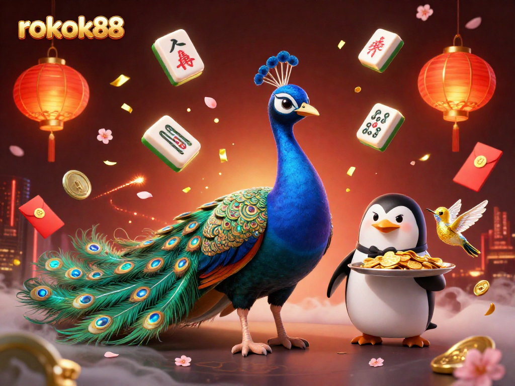 Experience thrilling excitement with rokok88 as colorful characters come alive amidst vibrant gaming elements.